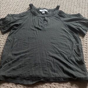 Michaels Charcoal Cold Shoulder Top